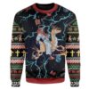 Jesus Riding Reindeer Black Christmas Christmas Jumper Ugly Sweater - Narides