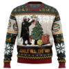 Jingle All The Way Mandalorian Star Wars Ugly Christmas Sweater - Holiday Jumper Sweatshirt - Narides