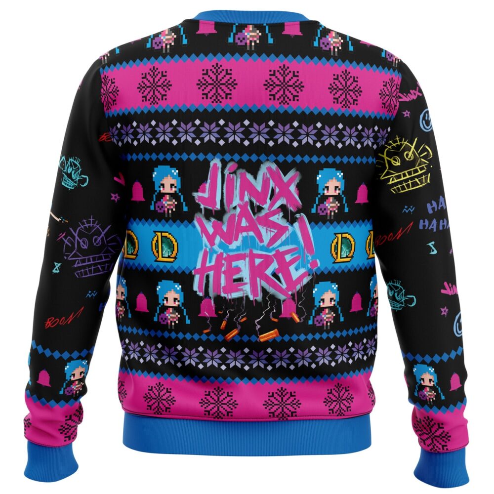 Jinx League of Legends Ugly Christmas Sweater - Holiday Jumper Sweatshirt - Narides