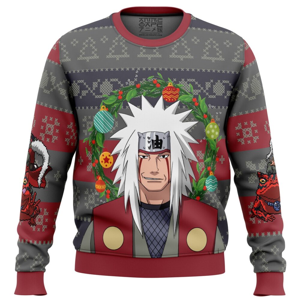 Jiraiya Shippuden Ugly Christmas Sweater - Holiday Jumper Sweatshirt - Narides