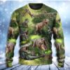 Jurassic Park Dinosaur Cool In The Forest Style Christmas Ugly Sweater - Narides