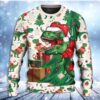 Jurassic Park Dinosaurs Xmas Tree Trex Merry Rexmas Christmas Limited Ugly Sweater - Narides