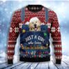 Just A Girl Who Loves Christmas And Golden Retriever Christmas Ugly Sweater - Narides