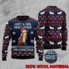 Just A Girl Who Loves Horse Christmas Us3007 Ugly Sweater - Narides