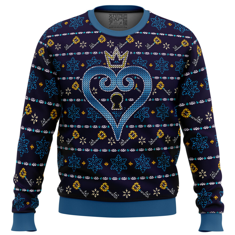 Keyblade Sora Kingdom Hearts Ugly Christmas Sweater - Holiday Jumper Sweatshirt - Narides