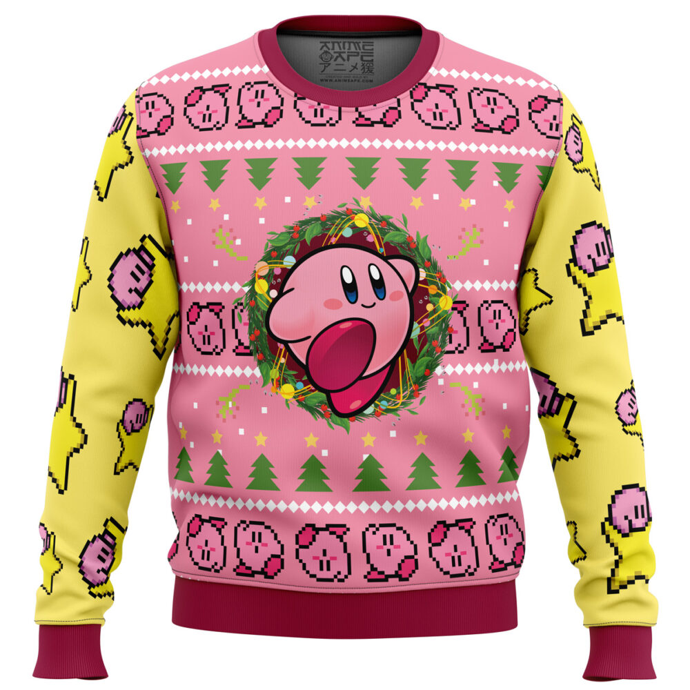 Kirby Ugly Christmas Sweater - Holiday Jumper Sweatshirt - Narides