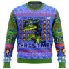 Leonardo Rise of the Teenage Mutant Ninja Turtles Ugly Christmas Sweater - Holiday Jumper Sweatshirt - Narides