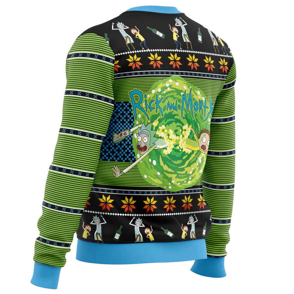 Let's Get Schwifty! Rick and Morty Ugly Christmas Sweater - Holiday Jumper Sweatshirt - Narides