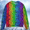 Lgbt Colorful Rainbow Butterfly Christmas Limited Ugly Sweater - Narides