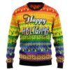 Lgbt Gay Pride Happy Holigays Hz101909 Party Ideas Christmas Jumper Limited Ugly Sweater - Narides