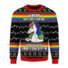 Lgbt Unicorn I Dont Give A Fk Christmas Us3716 Ugly Sweater - Narides