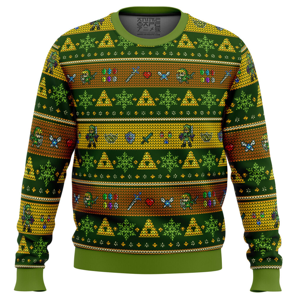 Link Adventure Zelda Ugly Christmas Sweater - Holiday Jumper Sweatshirt - Narides