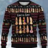 Love Is Love Cocks Printed Funny Idea Christmas Awesome Ugly Sweater - Narides