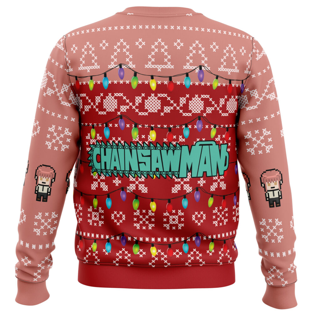 Makima Chainsaw Man Ugly Christmas Sweater - Holiday Jumper Sweatshirt - Narides