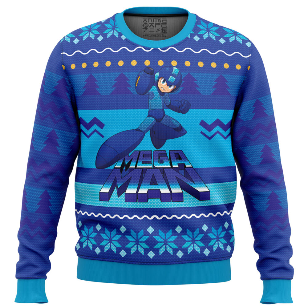 Mega Man Ugly Christmas Sweater - Holiday Jumper Sweatshirt - Narides