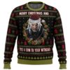 Merry Christmas And Toss A Coin The Witcher Party Ideas Christmas Jumper Awesome Ugly Sweater - Narides