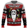 Merry Nightmare The Nightmare Before Christmas Ugly Christmas Sweater - Holiday Jumper Sweatshirt - Narides