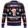 Merry Thanksgiving Biden Ugly Christmas Sweater - Holiday Jumper Sweatshirt - Narides