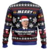 Merry Thanksgiving Biden Ugly Christmas Sweater - Holiday Jumper Sweatshirt - Narides