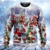 Merry Xmas Santa Claus Is Coming Christmas Ugly Sweater - Narides