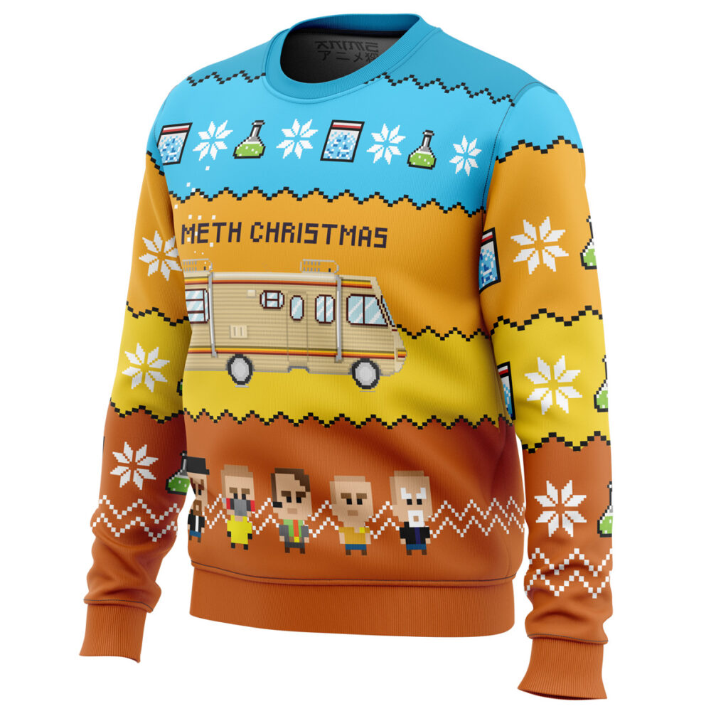 Methy Christmas Breaking Bad Ugly Christmas Sweater - Holiday Jumper Sweatshirt - Narides