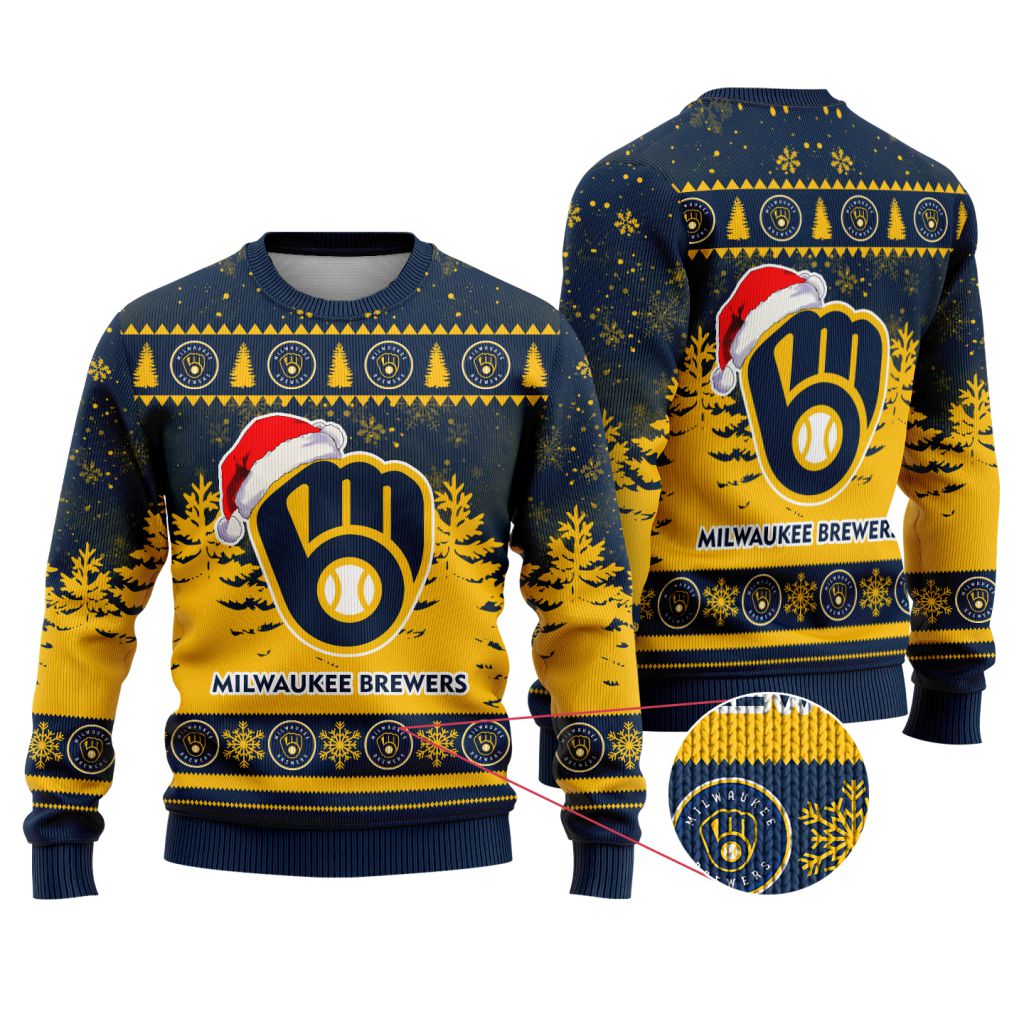 MLB Milwaukee Brewers Special Christmas Ugly Sweater - Narides