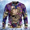 Mushroom Crazy Bright Magic Psychedelic Skull Christmas Awesome Ugly Sweater - Narides