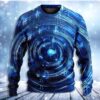 Music Neon Circle Music Notes Christmas Awesome Ugly Sweater - Narides