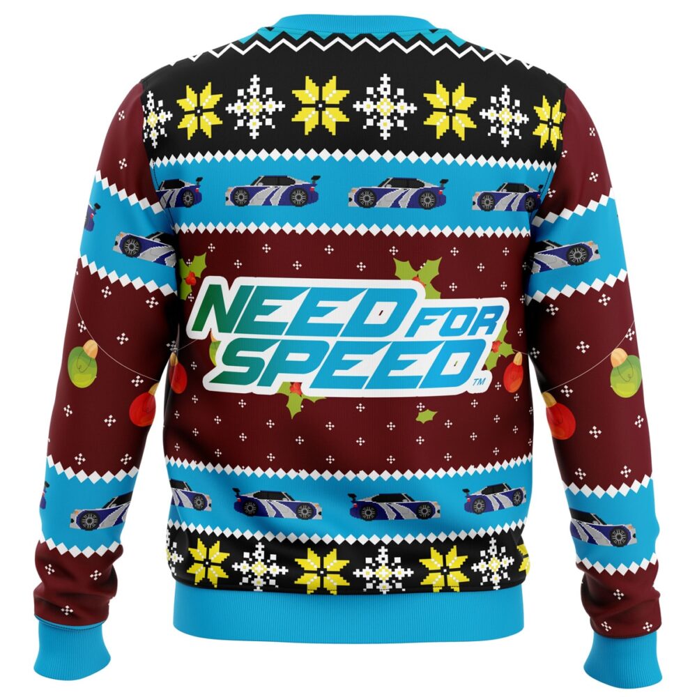 Need For Speed Ugly Christmas Sweater - Holiday Jumper Sweatshirt - Narides