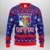 New York Rangers Funny Grinch Party Ideas Christmas Jumper Awesome Ugly Sweater - Narides