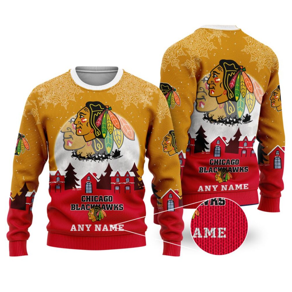 NHL Chicago Blackhawks Special Christmas Ugly Sweater - Narides