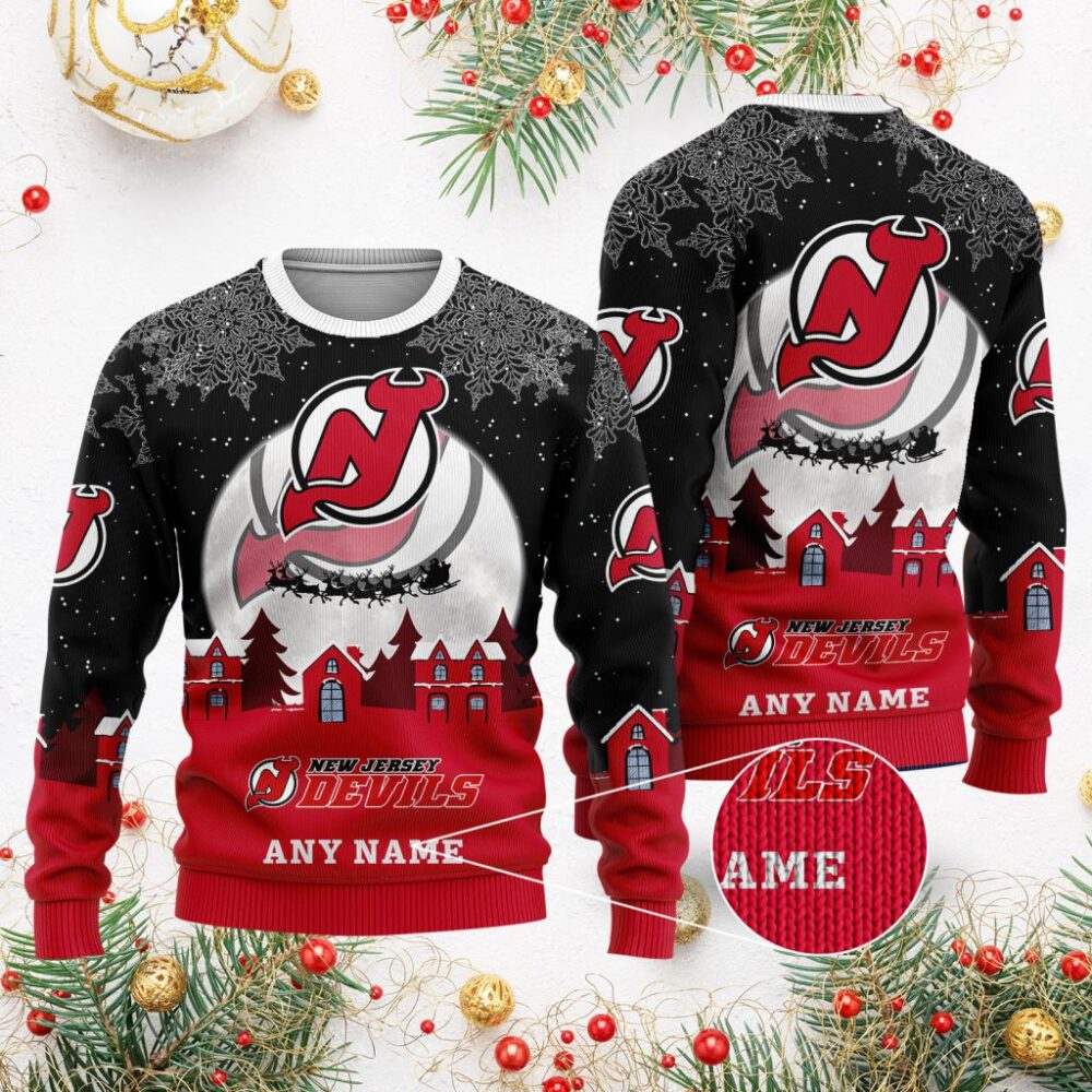 NHL New Jersey Devils Special Christmas Ugly Sweater - Narides