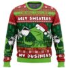 None Of My Business Kermit The Frog Party Ideas Christmas Jumper Awesome Ugly Sweater - Narides