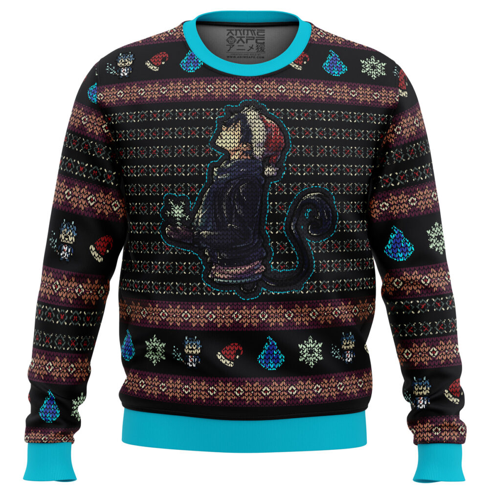 Okumura Rin Blue Exorcist Ugly Christmas Sweater - Holiday Jumper Sweatshirt - Narides