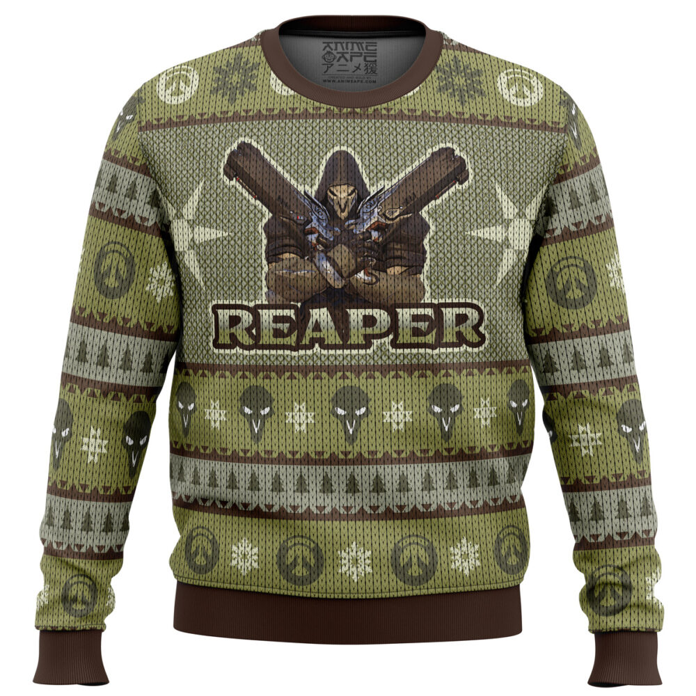 Overwatch The Reaper Ugly Christmas Sweater - Holiday Jumper Sweatshirt - Narides