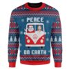 Peace On Earth Christmas Ugly Sweater - Narides