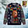 Personalized Pet Custom Christmas Jumper Funny Reindeer Horn Christmas S For Dog Lovers Friend Family Limited Ugly Sweater - Narides