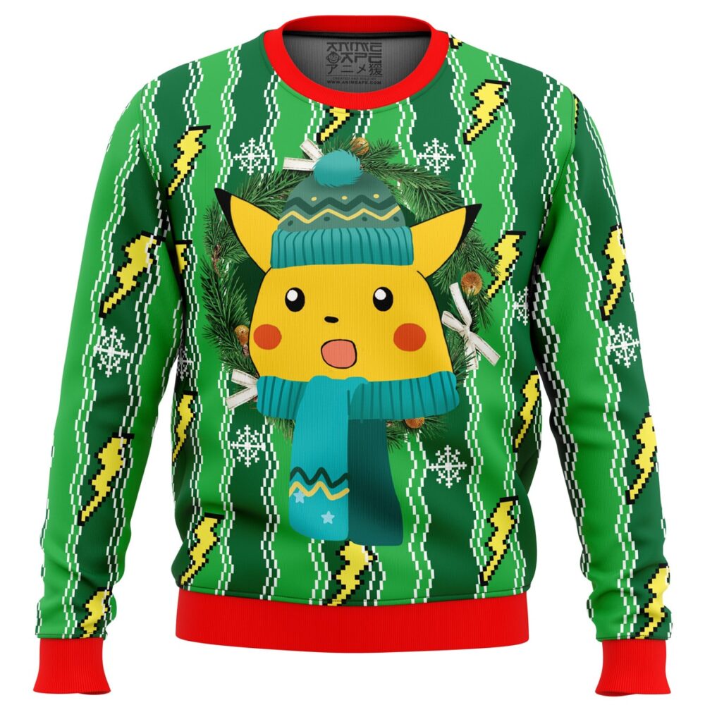 Pikachu Pokemon Ugly Christmas Sweater - Holiday Jumper Sweatshirt - Narides