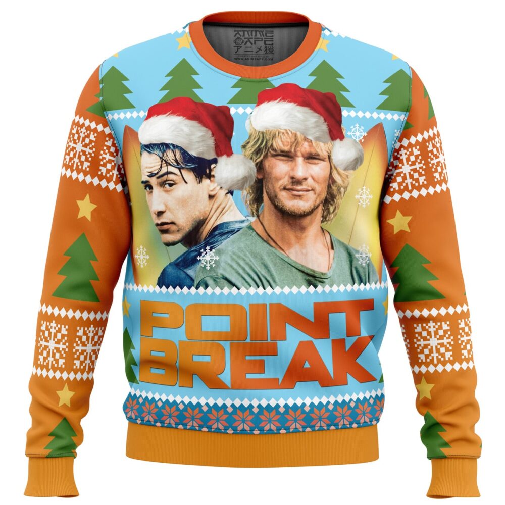 Point Break Ugly Christmas Sweater - Holiday Jumper Sweatshirt - Narides