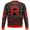 Pokemon Team Rocket Red Black Ugly Christmas Sweater - Holiday Jumper Sweatshirt - Narides