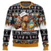 Pop Pop It's Christmas Bruno Mars Ugly Christmas Sweater - Holiday Jumper Sweatshirt - Narides