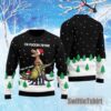 Pull My Hair Dinosaur Dirty Christmas Awesome Ugly Sweater - Narides