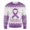 Purple Ribbon Alzheimer Awareness Christmas Us3186 Awesome Ugly Sweater - Narides