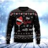 Red Wine It Calls Me Christmas Awesome Ugly Sweater - Narides