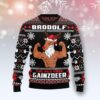 Reindeer Santa Brodolf The Red Nose Gainzdeer Gym Ugly Sweater - Narides