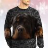 Rottweiler Lttlj Christmas Crewneck Sweatshirts Merry Christmas Ugly Sweater - Narides