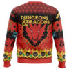 Ruby Dragon Dungeons and Dragons Ugly Christmas Sweater - Holiday Jumper Sweatshirt - Narides