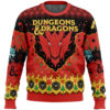 Ruby Dragon Dungeons and Dragons Ugly Christmas Sweater - Holiday Jumper Sweatshirt - Narides