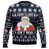 Saiki Claus Isn't Real The Disastrous Life of Saiki K Ugly Christmas Sweater - Holiday Jumper Sweatshirt - Narides