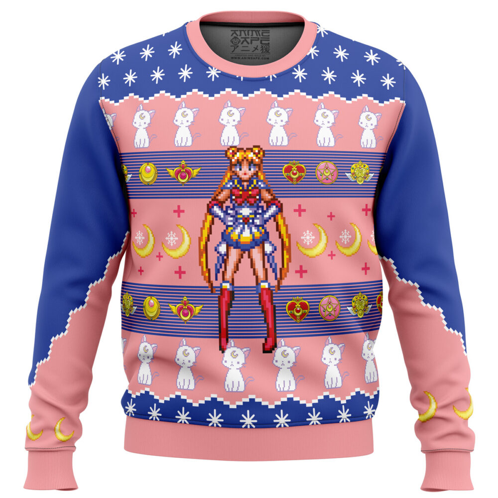 Sailor Moon Ugly Christmas Sweater - Holiday Jumper Sweatshirt - Narides